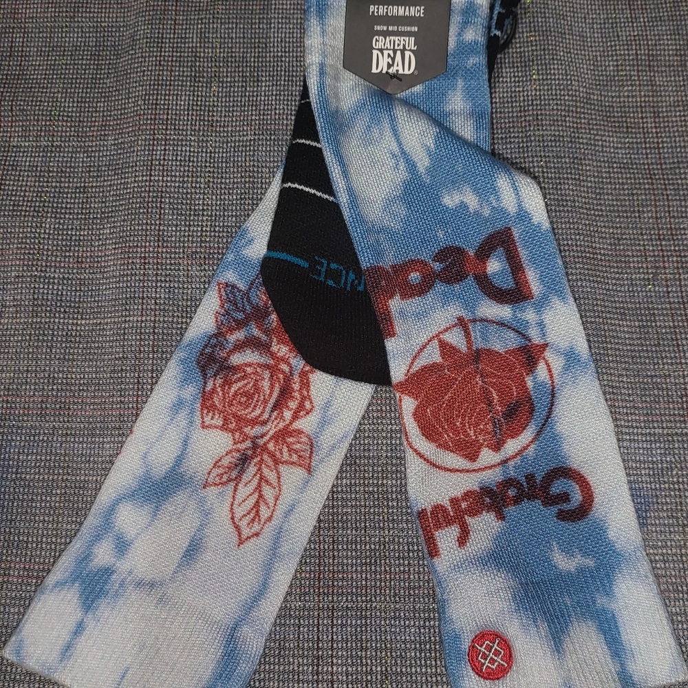 Stance Grateful Dead Snow Performance Socks Ski Snowboard Men's Size L 9-13 NWT